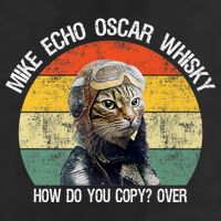 Funny Cat Pilot Mike Echo Oscar Whisky How Do You Copy Meow Cool Comfort Performance Bucket Hat