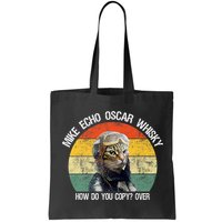 Funny Cat Pilot Mike Echo Oscar Whisky How Do You Copy Meow Bag