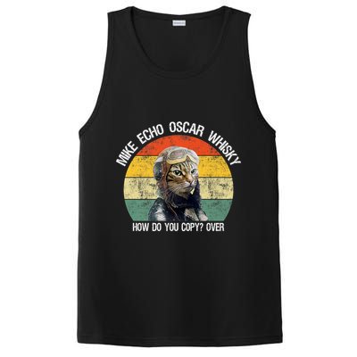 Funny Cat Pilot Mike Echo Oscar Whisky How Do You Copy Meow PosiCharge Competitor Tank