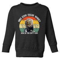 Funny Cat Pilot Mike Echo Oscar Whisky How Do You Copy Meow Toddler Sweatshirt