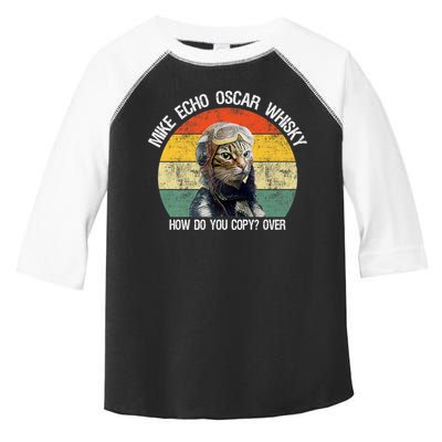 Funny Cat Pilot Mike Echo Oscar Whisky How Do You Copy Meow Toddler Fine Jersey T-Shirt