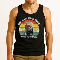 Funny Cat Pilot Mike Echo Oscar Whisky How Do You Copy Meow Tank Top
