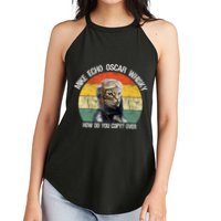 Funny Cat Pilot Mike Echo Oscar Whisky How Do You Copy Meow Women's Perfect Tri Rocker Tank