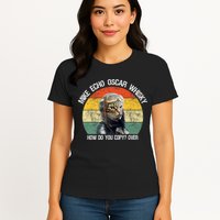 Funny Cat Pilot Mike Echo Oscar Whisky How Do You Copy Meow Womens T-Shirt
