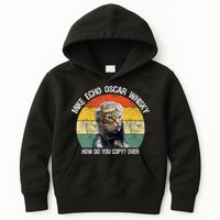 Funny Cat Pilot Mike Echo Oscar Whisky How Do You Copy Meow Kids Hoodie