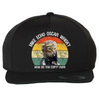 Funny Cat Pilot Mike Echo Oscar Whisky How Do You Copy Meow Wool Snapback Cap