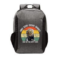 Funny Cat Pilot Mike Echo Oscar Whisky How Do You Copy Meow Vector Backpack