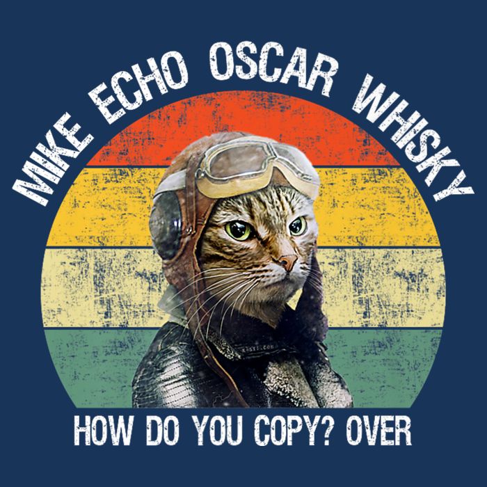 Funny Cat Pilot Mike Echo Oscar Whisky How Do You Copy Meow Infant Baby Jersey Bodysuit