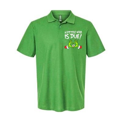 Funny Christmas Pregnancy A Little Who Is Due Xmas Gift Softstyle Adult Sport Polo