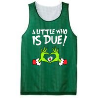 Funny Christmas Pregnancy A Little Who Is Due Xmas Gift Mesh Reversible Basketball Jersey Tank