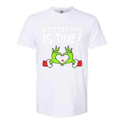 Funny Christmas Pregnancy A Little Who Is Due Xmas Gift Softstyle CVC T-Shirt