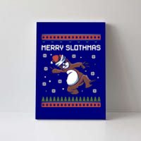 Funny Costume Pj Christmas Merry Slothmas Ugly Xmas Gift Canvas