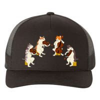 Fun Cats Playing Violin Cello Gift Music Cat Lover Yupoong Adult 5-Panel Trucker Hat