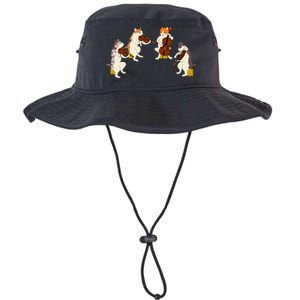 Fun Cats Playing Violin Cello Gift Music Cat Lover Legacy Cool Fit Booney Bucket Hat