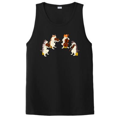 Fun Cats Playing Violin Cello Gift Music Cat Lover PosiCharge Competitor Tank