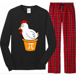 Funny Chicken Pot Pi Day Pie Math Lover Teacher Geek Long Sleeve Pajama Set