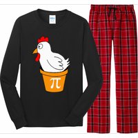 Funny Chicken Pot Pi Day Pie Math Lover Teacher Geek Long Sleeve Pajama Set