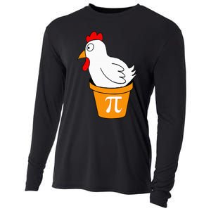 Funny Chicken Pot Pi Day Pie Math Lover Teacher Geek Cooling Performance Long Sleeve Crew