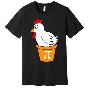 Funny Chicken Pot Pi Day Pie Math Lover Teacher Geek Premium T-Shirt