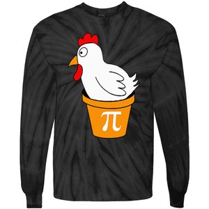 Funny Chicken Pot Pi Day Pie Math Lover Teacher Geek Tie-Dye Long Sleeve Shirt