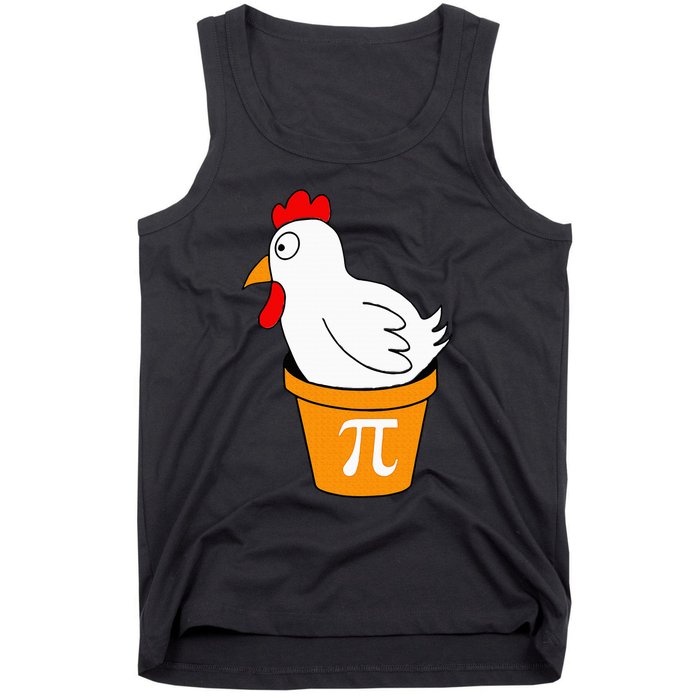 Funny Chicken Pot Pi Day Pie Math Lover Teacher Geek Tank Top