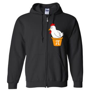 Funny Chicken Pot Pi Day Pie Math Lover Teacher Geek Full Zip Hoodie