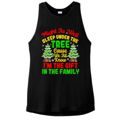 Funny Christmas Pajamas For Familys Womenss Ladies PosiCharge Tri-Blend Wicking Tank