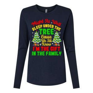 Funny Christmas Pajamas For Familys Womenss Womens Cotton Relaxed Long Sleeve T-Shirt