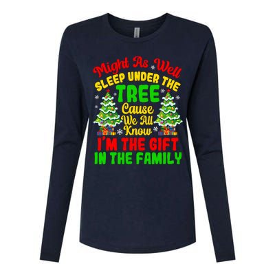 Funny Christmas Pajamas For Familys Womenss Womens Cotton Relaxed Long Sleeve T-Shirt