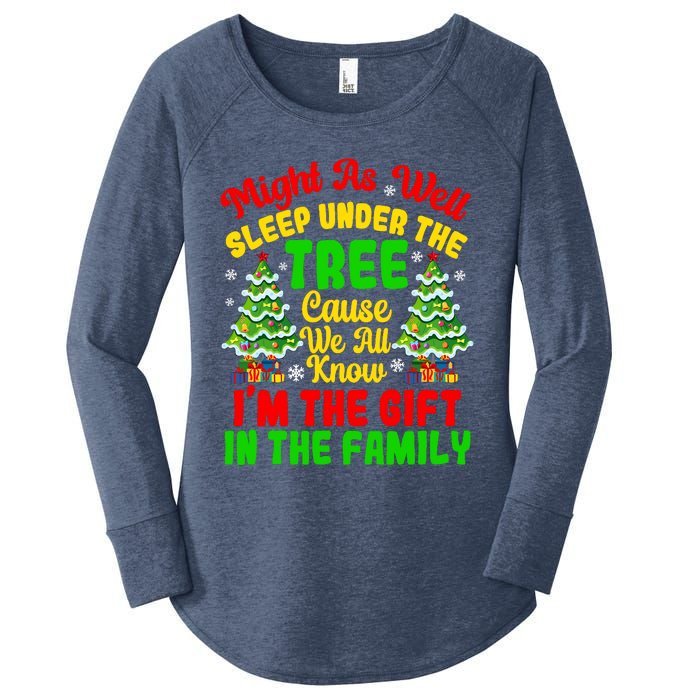 Funny Christmas Pajamas For Familys Womenss Women's Perfect Tri Tunic Long Sleeve Shirt