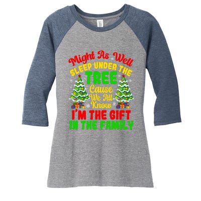 Funny Christmas Pajamas For Familys Womenss Women's Tri-Blend 3/4-Sleeve Raglan Shirt