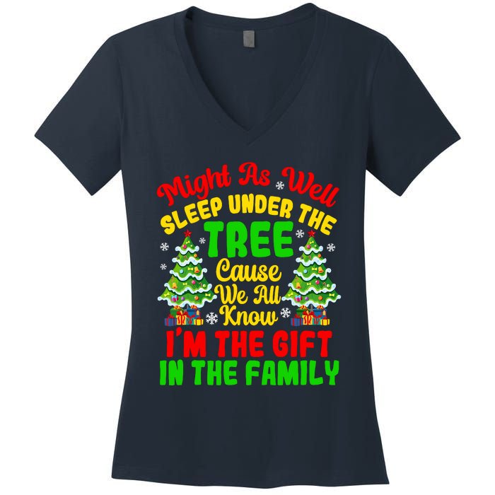 Funny Christmas Pajamas For Familys Womenss Women's V-Neck T-Shirt