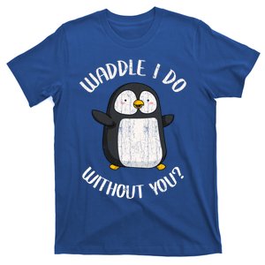 Funny Cute Penguins Design For Him Her Valentines Gift T-Shirt