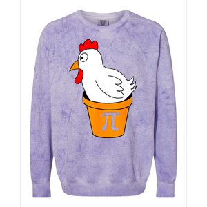 Funny Chicken Pot Pie Math Lover Gift Colorblast Crewneck Sweatshirt