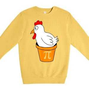 Funny Chicken Pot Pie Math Lover Gift Premium Crewneck Sweatshirt