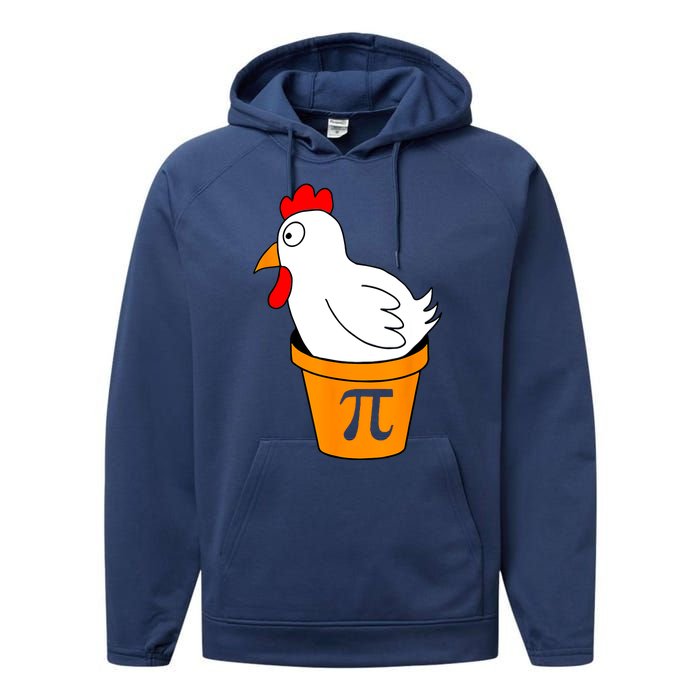 Funny Chicken Pot Pie Math Lover Gift Performance Fleece Hoodie