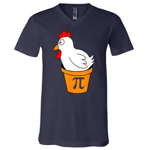 Funny Chicken Pot Pie Math Lover Gift V-Neck T-Shirt