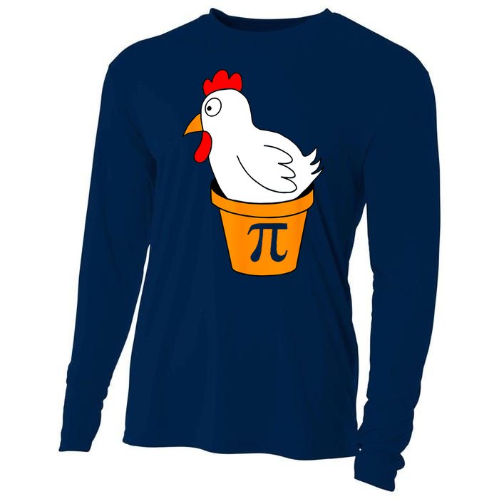 Funny Chicken Pot Pie Math Lover Gift Cooling Performance Long Sleeve Crew