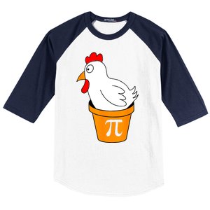 Funny Chicken Pot Pie Math Lover Gift Baseball Sleeve Shirt