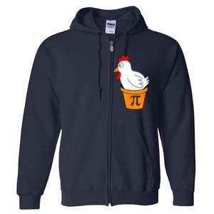 Funny Chicken Pot Pie Math Lover Gift Full Zip Hoodie