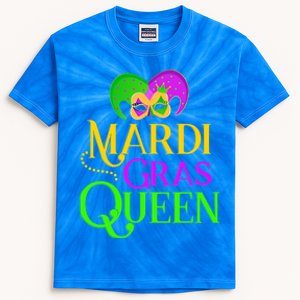 Funny Carnival Party Confetti Outfit Mardi Gras Queen Crow Gift Kids Tie-Dye T-Shirt