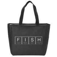 Fish Chemistry Periodic Table Funny Science Bass Fishing Zip Tote Bag