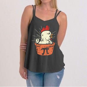 Funny Chicken Pot Pi Shirts Day Pie Math Lover Geek Gift Women's Strappy Tank