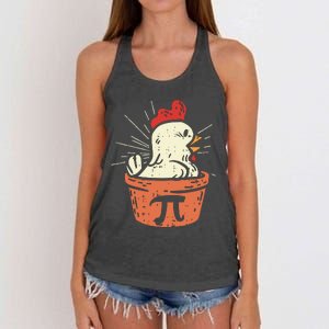 Funny Chicken Pot Pi Shirts Day Pie Math Lover Geek Gift Women's Knotted Racerback Tank