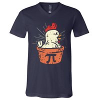 Funny Chicken Pot Pi Shirts Day Pie Math Lover Geek Gift V-Neck T-Shirt