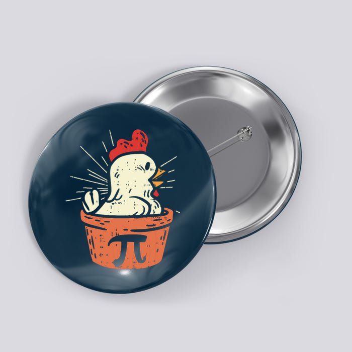 Funny Chicken Pot Pi Shirts Day Pie Math Lover Geek Gift Button