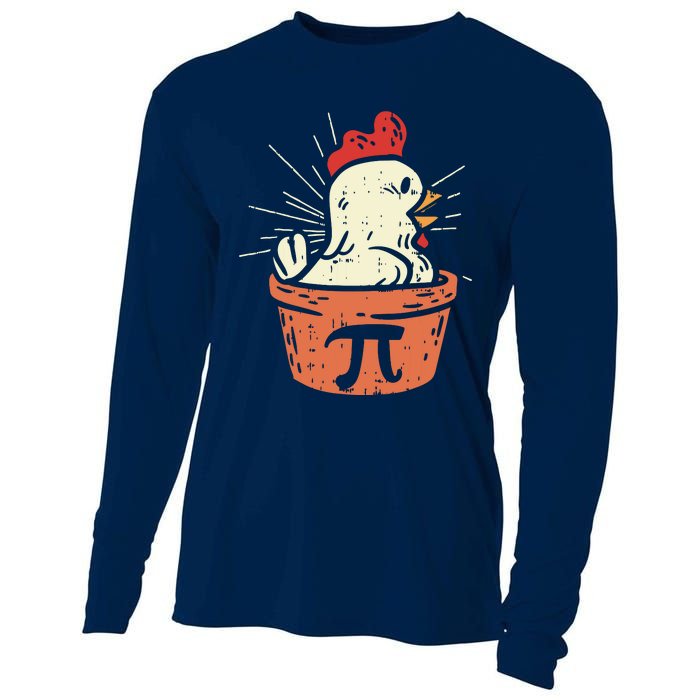 Funny Chicken Pot Pi Shirts Day Pie Math Lover Geek Gift Cooling Performance Long Sleeve Crew