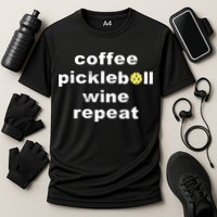 Funny Coffee Pickleball Wine Repeat Dinker Er Gift Cooling Performance Crew T-Shirt