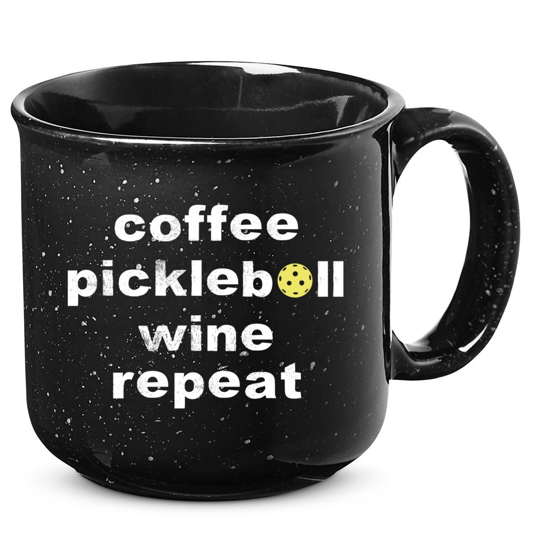 Funny Coffee Pickleball Wine Repeat Dinker Er Gift 15oz Campfire Ceramic Mug