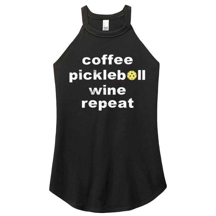 Funny Coffee Pickleball Wine Repeat Dinker Er Gift Women's Perfect Tri Rocker Tank